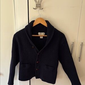 Orvis Navy Blue Cardigan Sweater